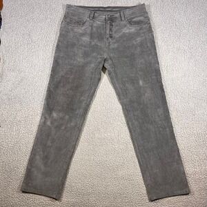 Prana Slim Fit Corduroy‎ Pants Mens 35x30 Grey Organic Cotton Stretch Trousers